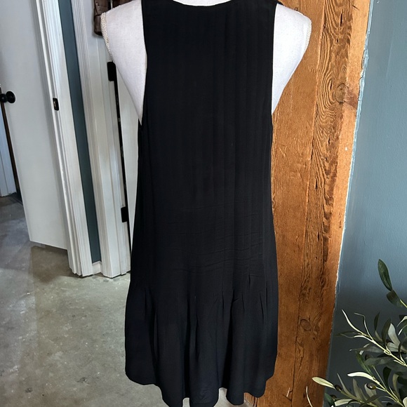 NEW Joie Black Silk Mini Dress with pintuck and pleat detail S - Picture 7 of 9